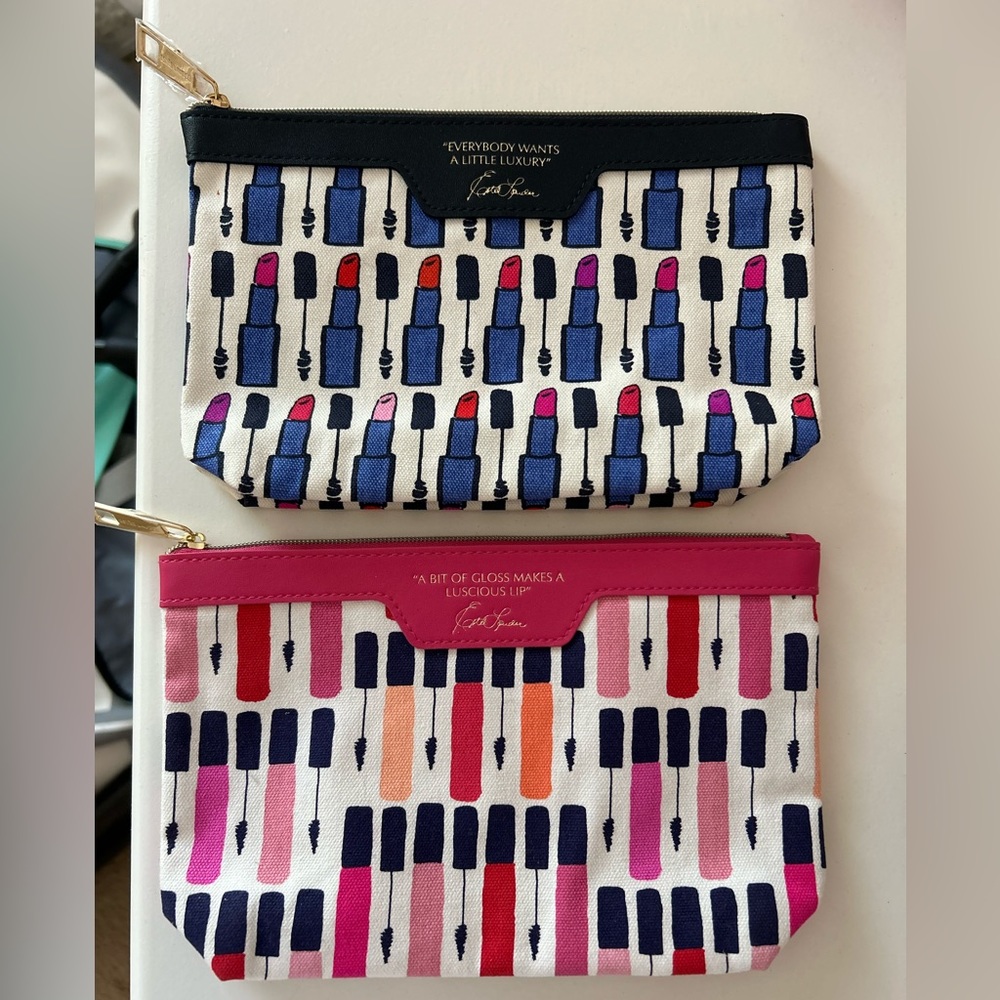Estée Lauder Cosmetic Makeup Zipper Travel Cases Pouches Lipstick Mascara